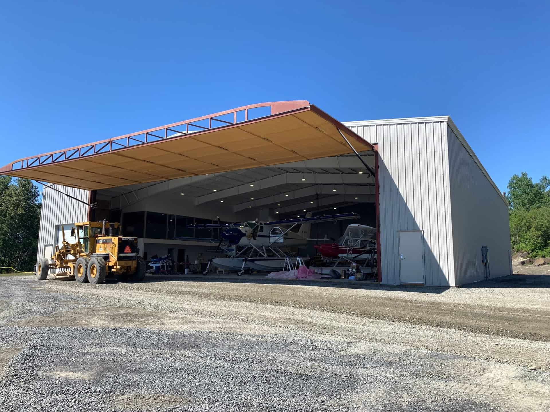 custom prefab steel hangar